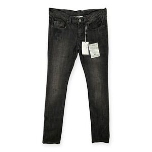 NWT RVCA Jeans Womens 26 Low Rise Skinny Black Denim Basic